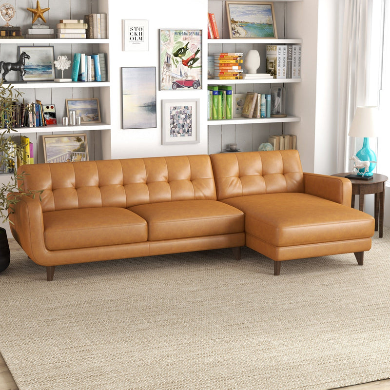 Allison - Mid-Century Modern Sectional Sofa Chaise