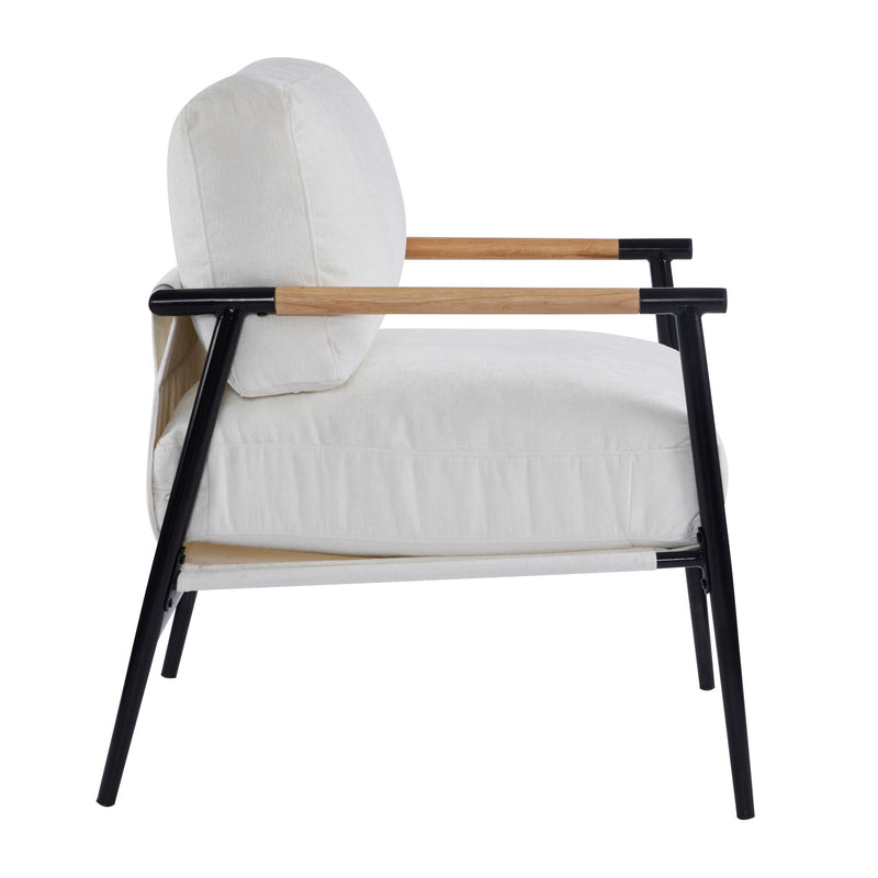 Modern Accent Chair With Cushions, Cozy Seating