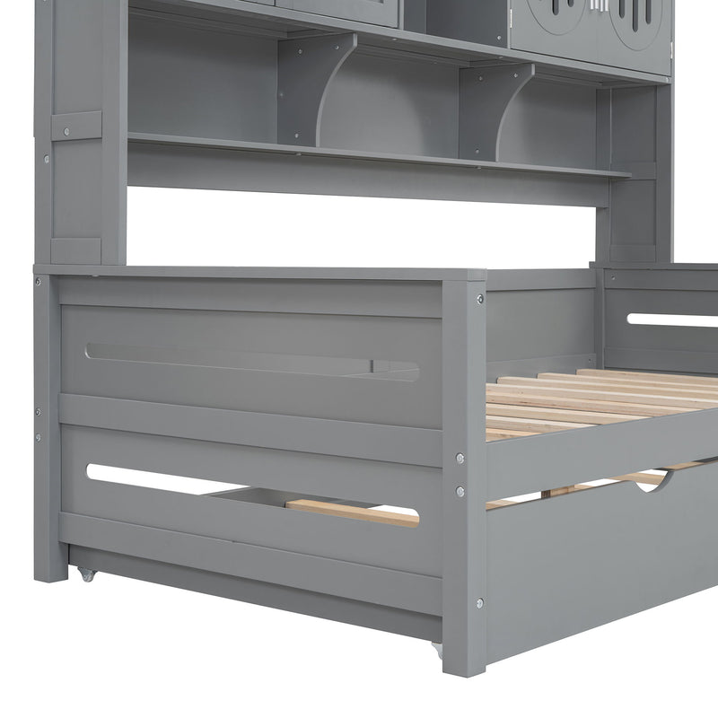 Daybed & All-In-One Cabinet And Shelf