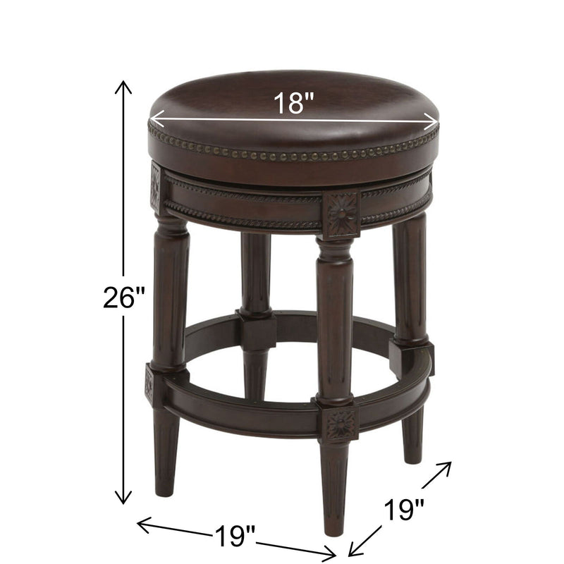 Rustic Elegance Backless Swivel Stool