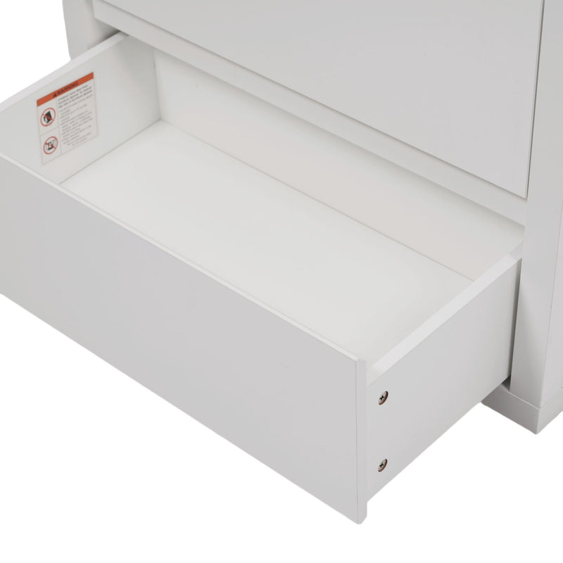 Freestanding Bathroom Vanity With Ceramic Sink, 2 Full Extension Drawers