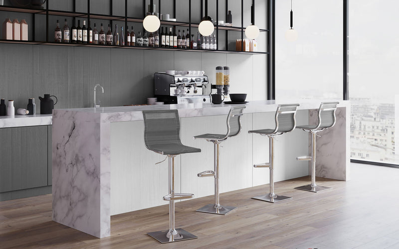 Mirage - Contemporary Adjustable Barstool With Swivel