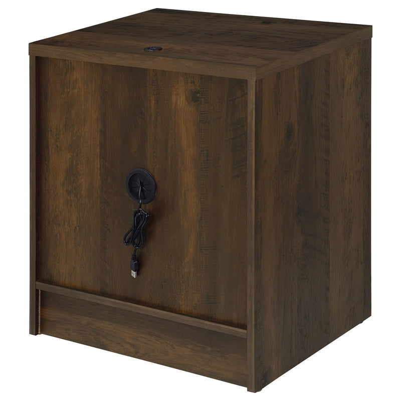 Westpark 2-drawer Nightstand LED Lights and USB Dark Pine