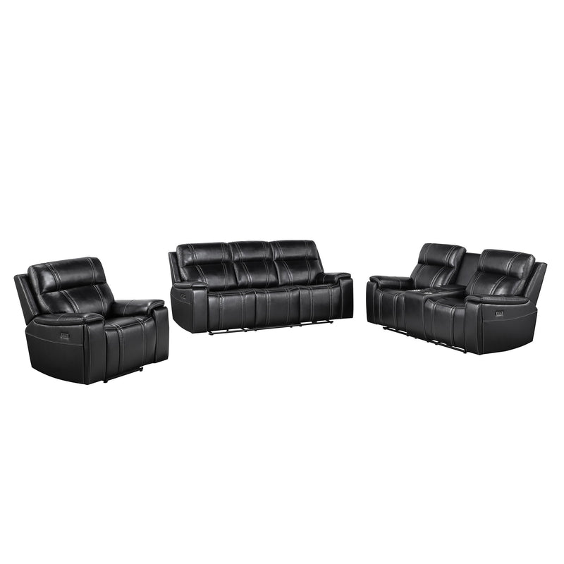 Gary - Power Reclining Loveseat With Cooler In Center Console - Black