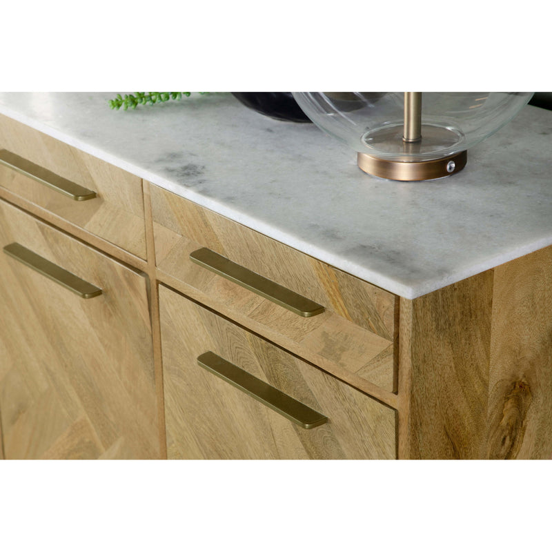 Paloma - 3 Door Herringbone Accent Cabinet - Natural