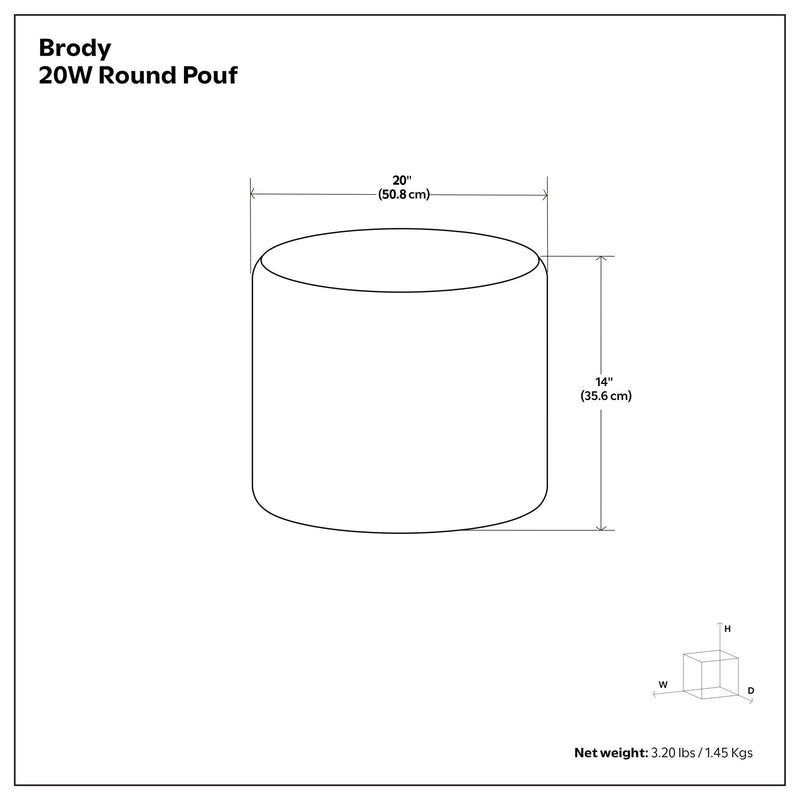 Brody - Round Pouf