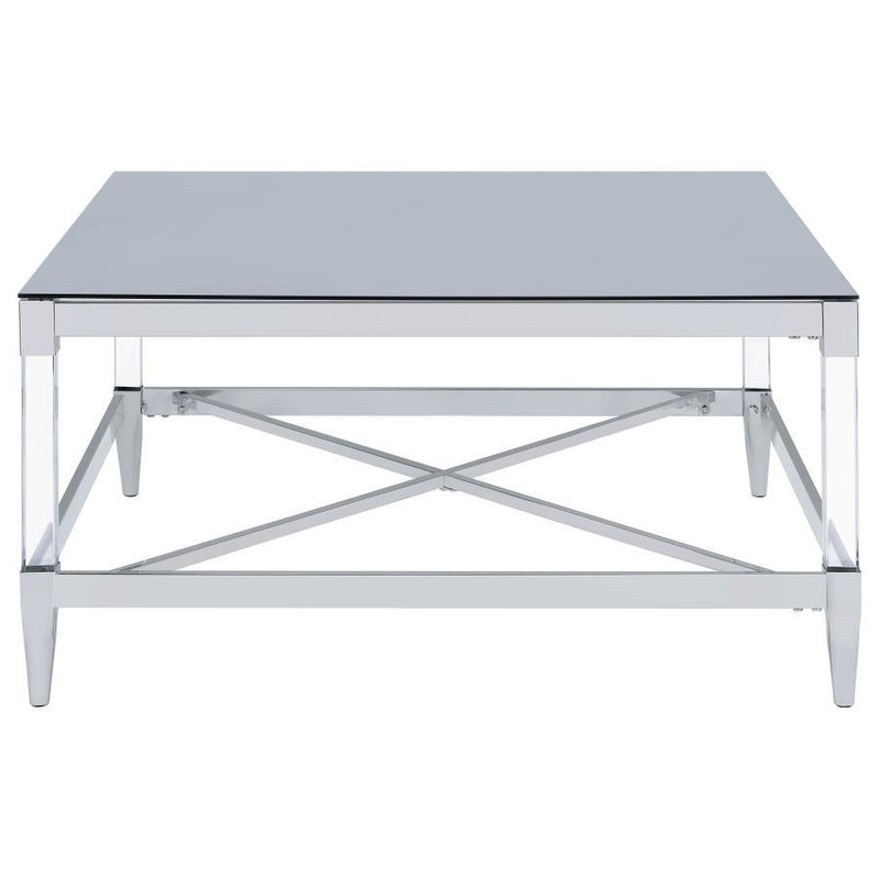 Lindley - Square Tempered Mirror Acrylic Table