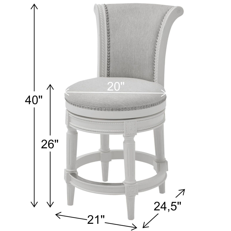 Swivel Barstool With High-Back