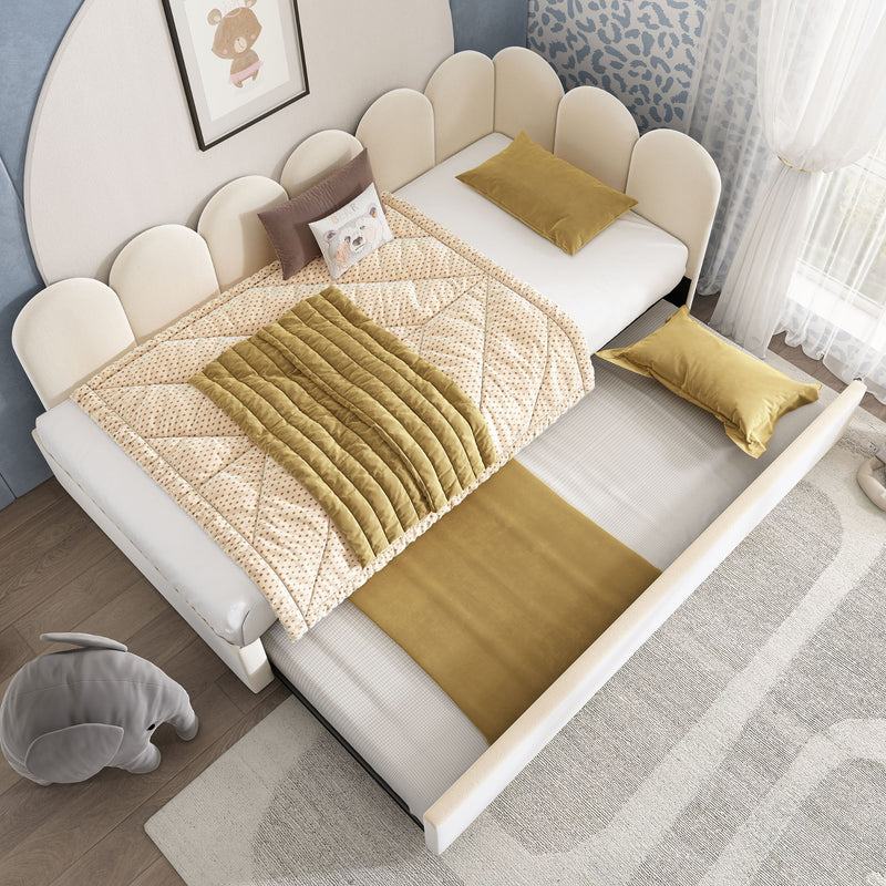 Upholstered Daybed With Pull-Out Bed