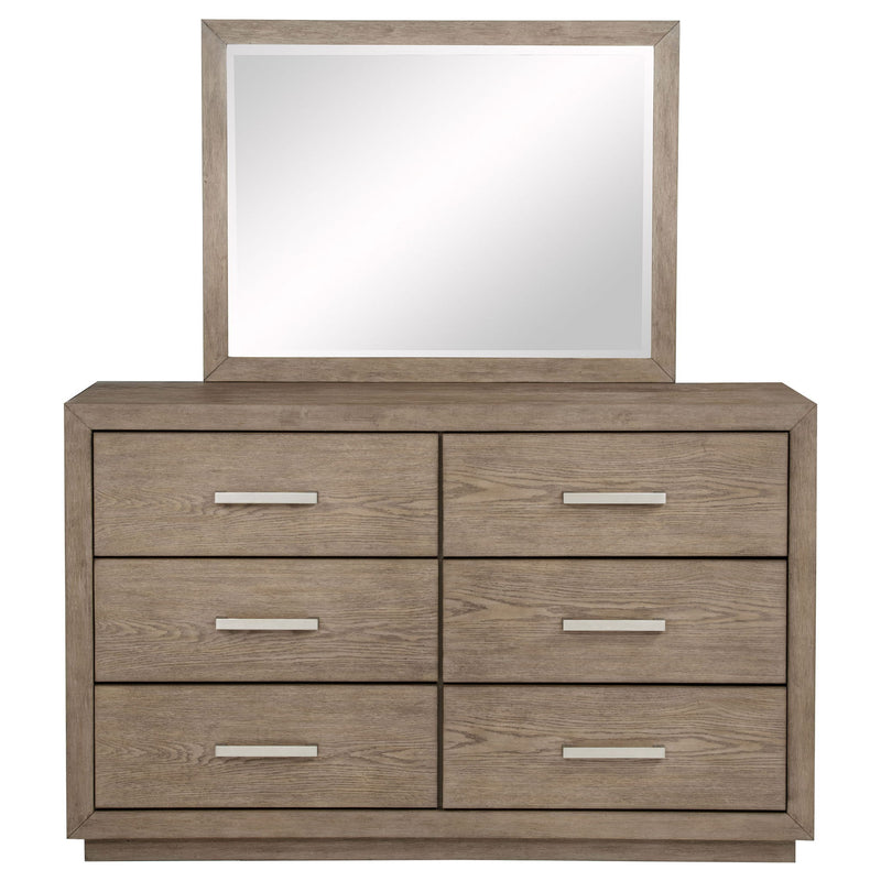 Gibbons - 6 Drawer Dresser And Mirror Set - Brown