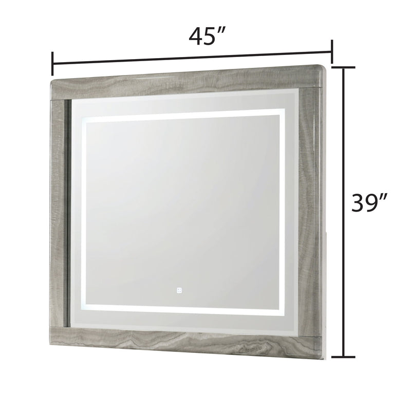 Jazz - LED Mirror With Touch Sensor Switch (Dresser Not Included) - White