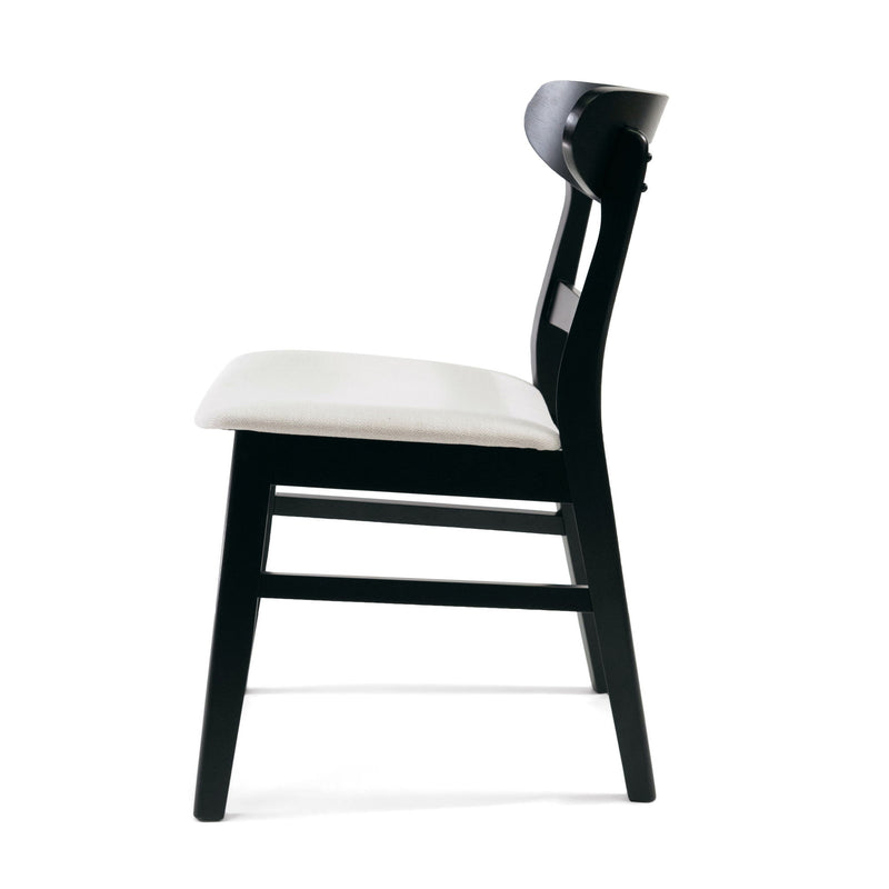 Mid Century Dining Chairs With Cushioned Seats And Wood Frame (Set of 2)