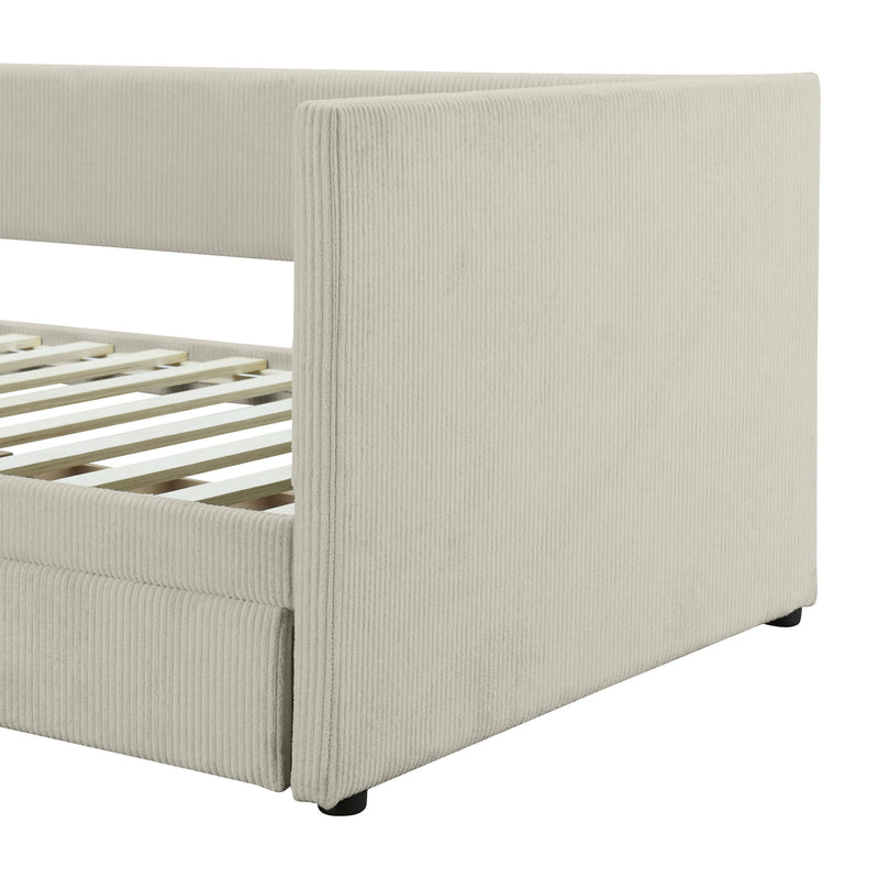 Daybed With Two Drawers And Wood Slat