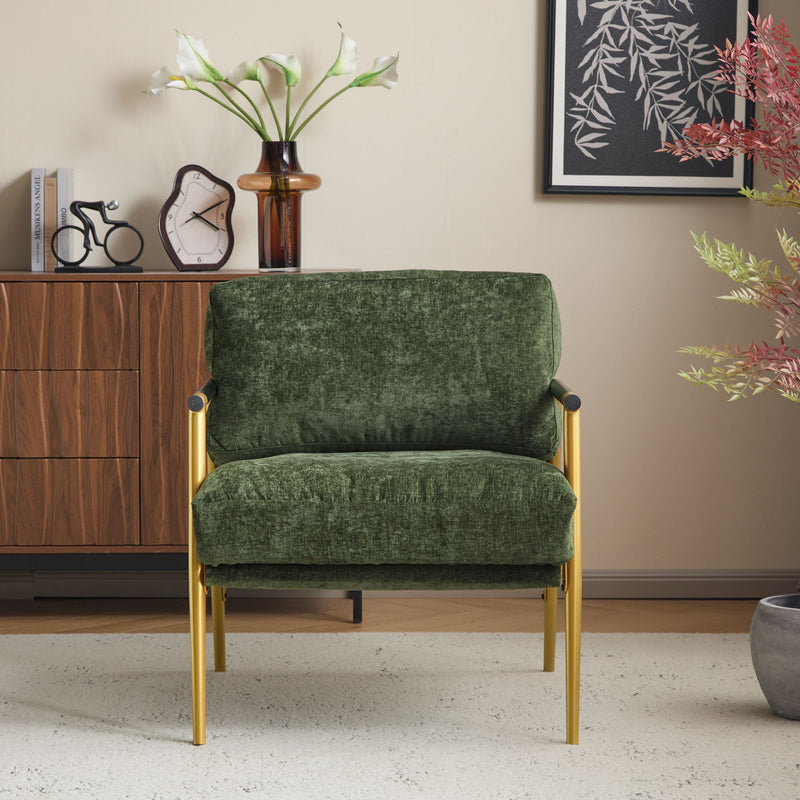 Modern Accent Chair With Cushions, Cozy Seating