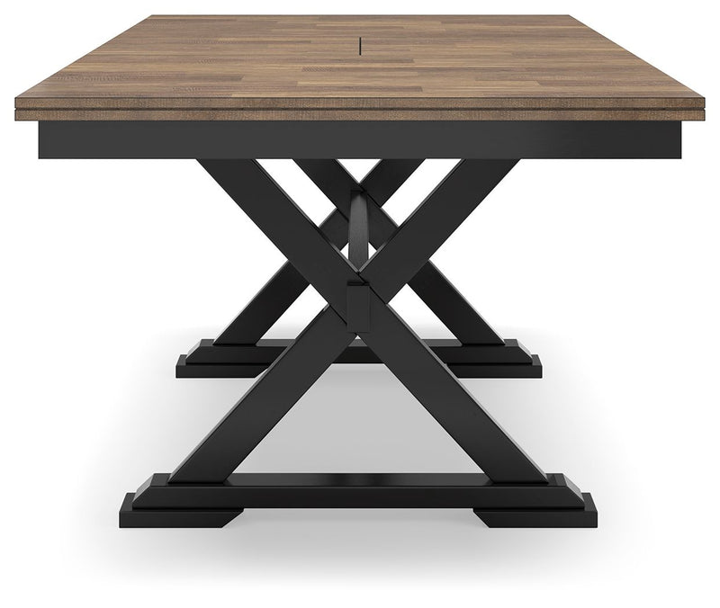 Wildenauer - Rectangular Dining Extension Table - Brown / Black