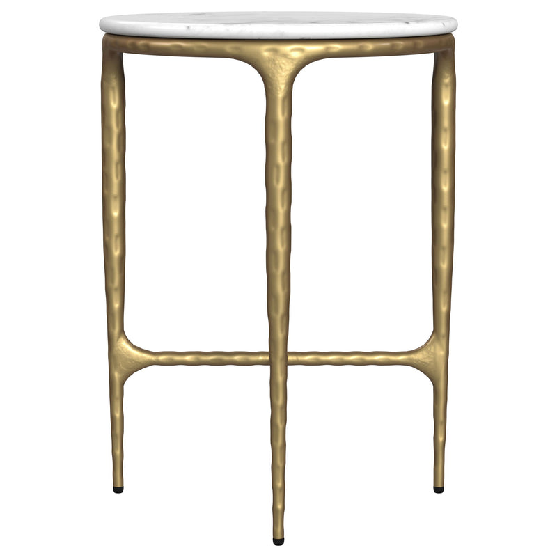 Prussia - Round Side Table - White Marble