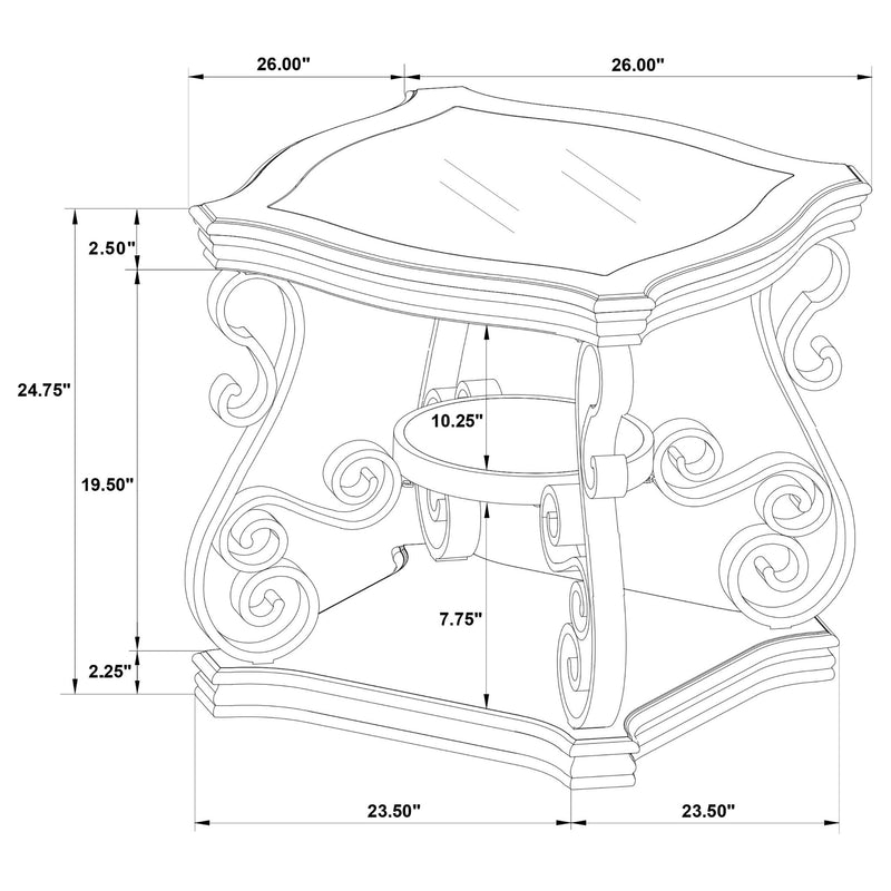 Arrize - Coffee And End Table Set With Scroll Legs