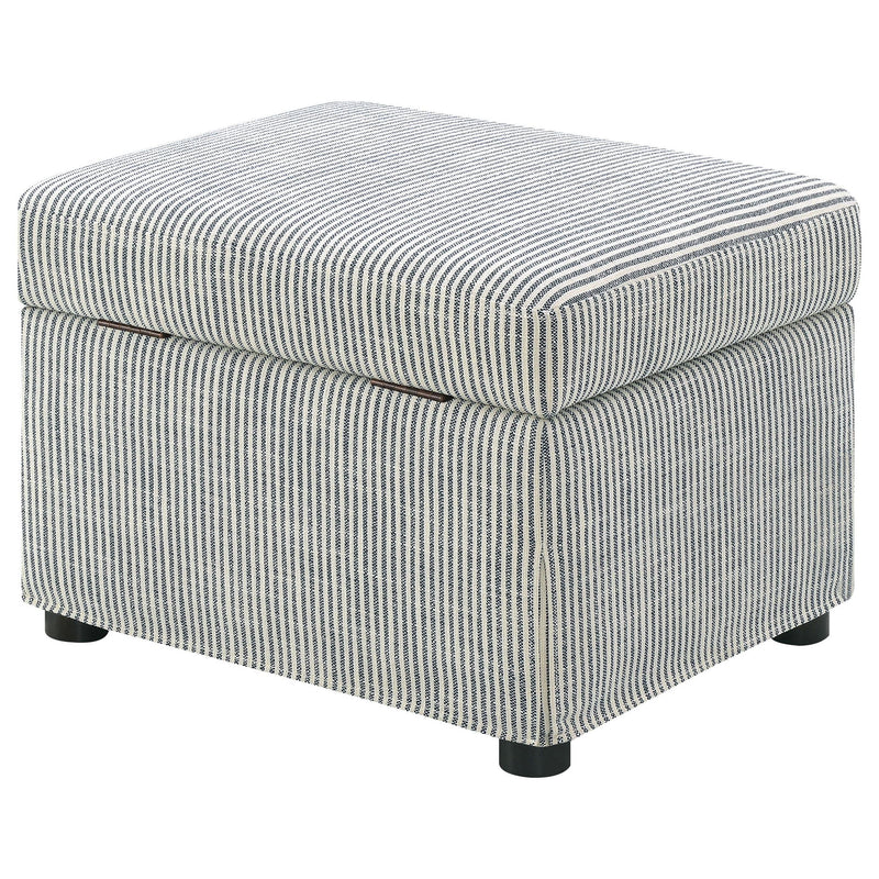 Winter Upholstered Hydraulic Lift Top Storage Ottoman Grey