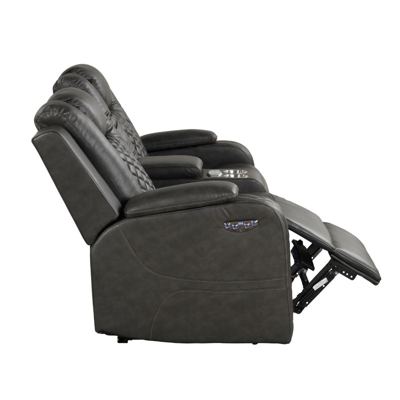 Benz - Power Reclining Loveseat With LED Lighting And Built In USB