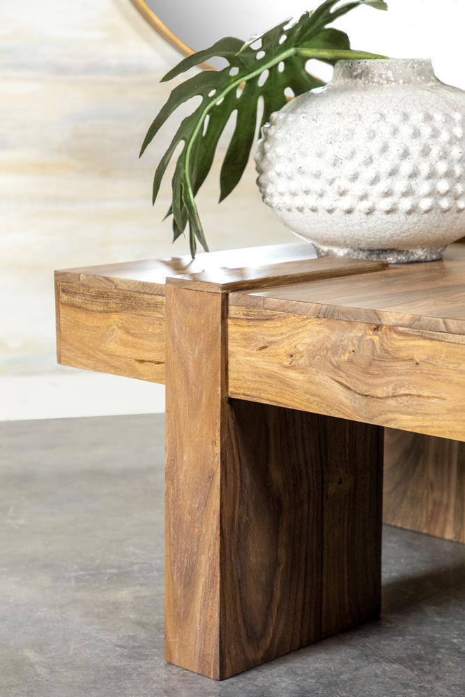 Samira Square Solid Wood Coffee Table Natural Sheesham
