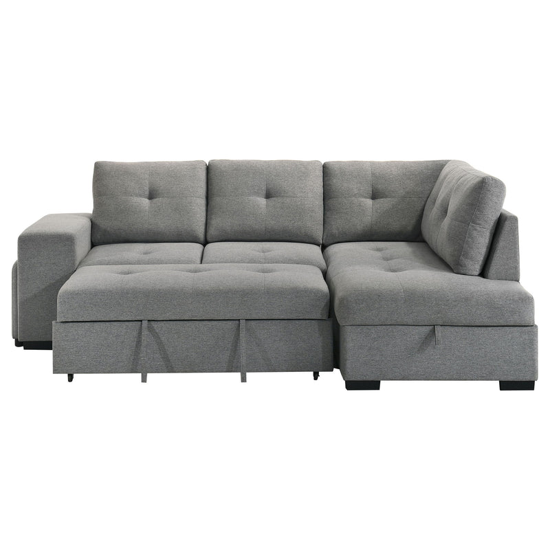 Atkinson - Sleeper Sectional Sofa With Lift Top Chaise - Gray