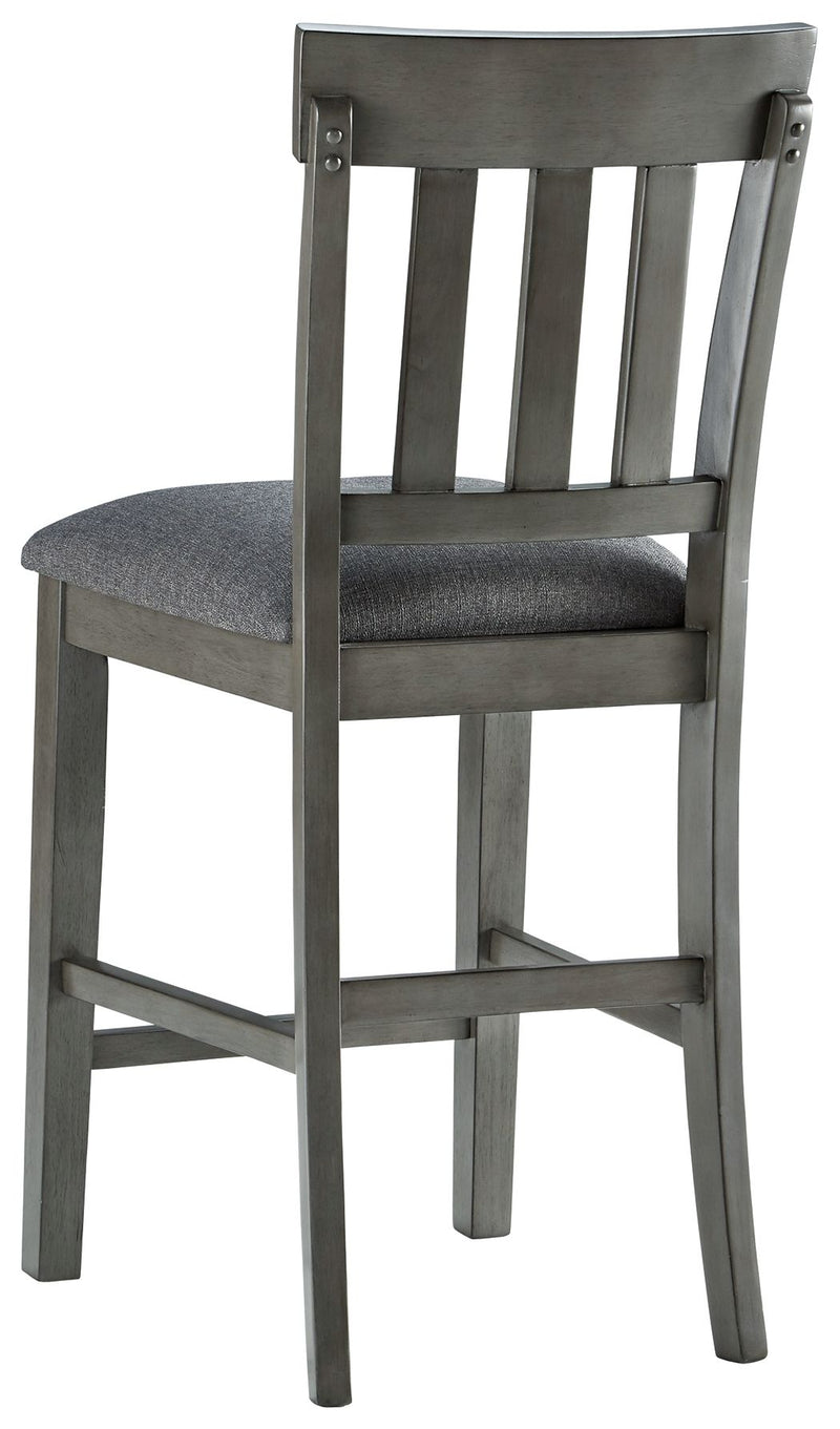 Hallanden - Upholstered Barstool (Set of 2) - Black / Gray