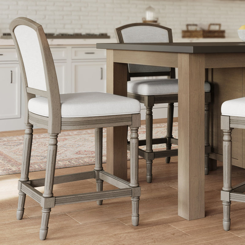 Stool With Upholstered Seat And Back