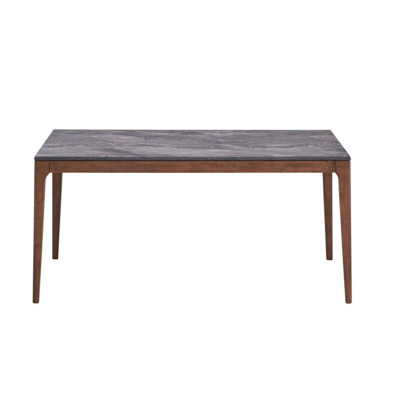 Bevis - Engineered Stone Top Dining Table - Walnut