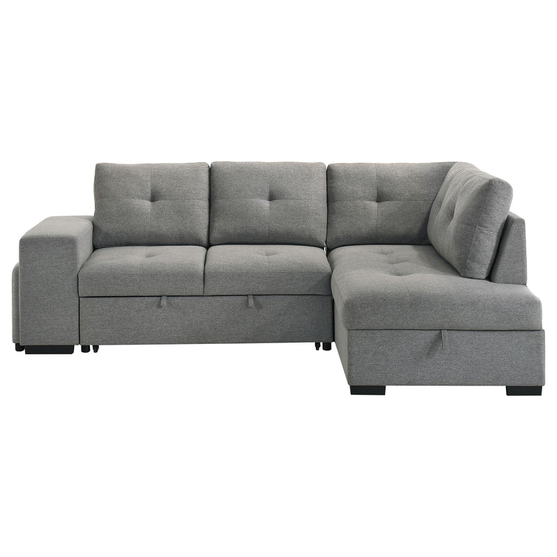 Atkinson - Sleeper Sectional Sofa With Lift Top Chaise - Gray