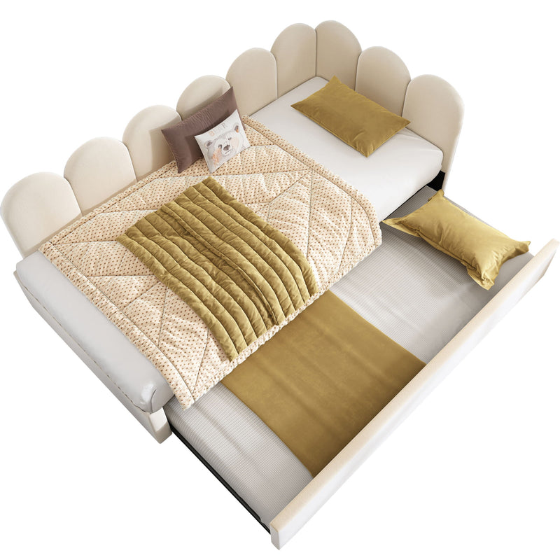 Upholstered Daybed With Pull-Out Bed