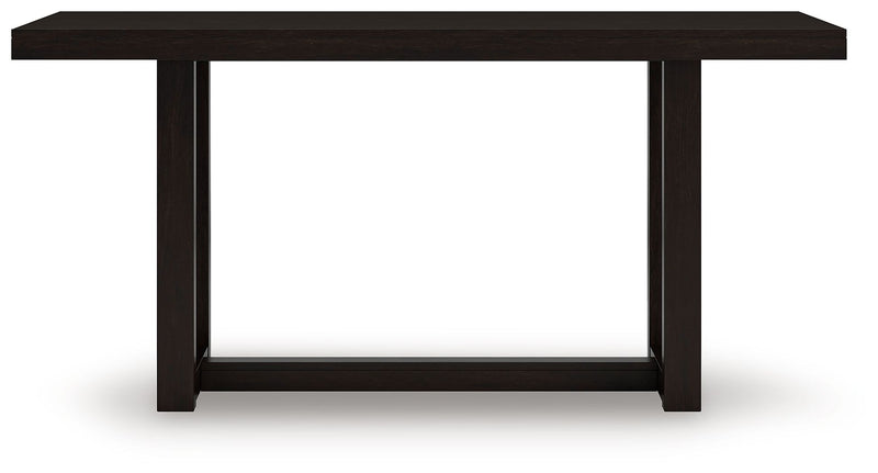 Neymorton - 5 Pc. - Rectangular Dining Room Counter Table, 4 Barstools - Dark Grayish Brown