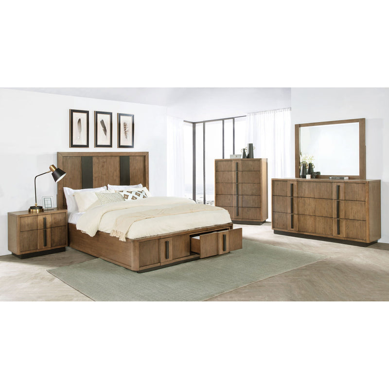Moraga - 6 Drawer Dresser With Mirror - Ash Brown