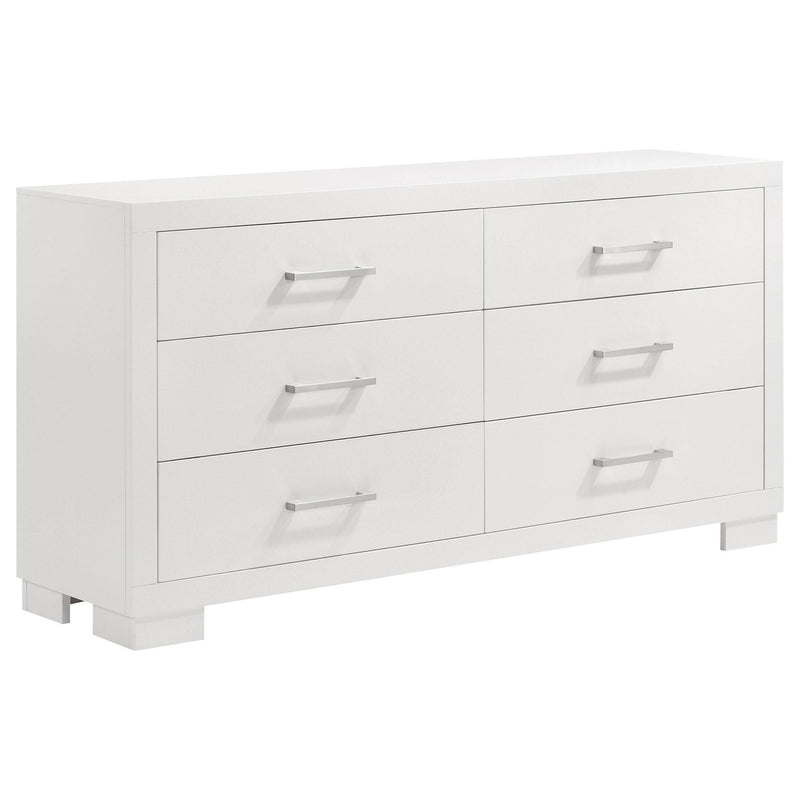 Jessica 4-piece Eastern King LED Bedroom Set Snow White