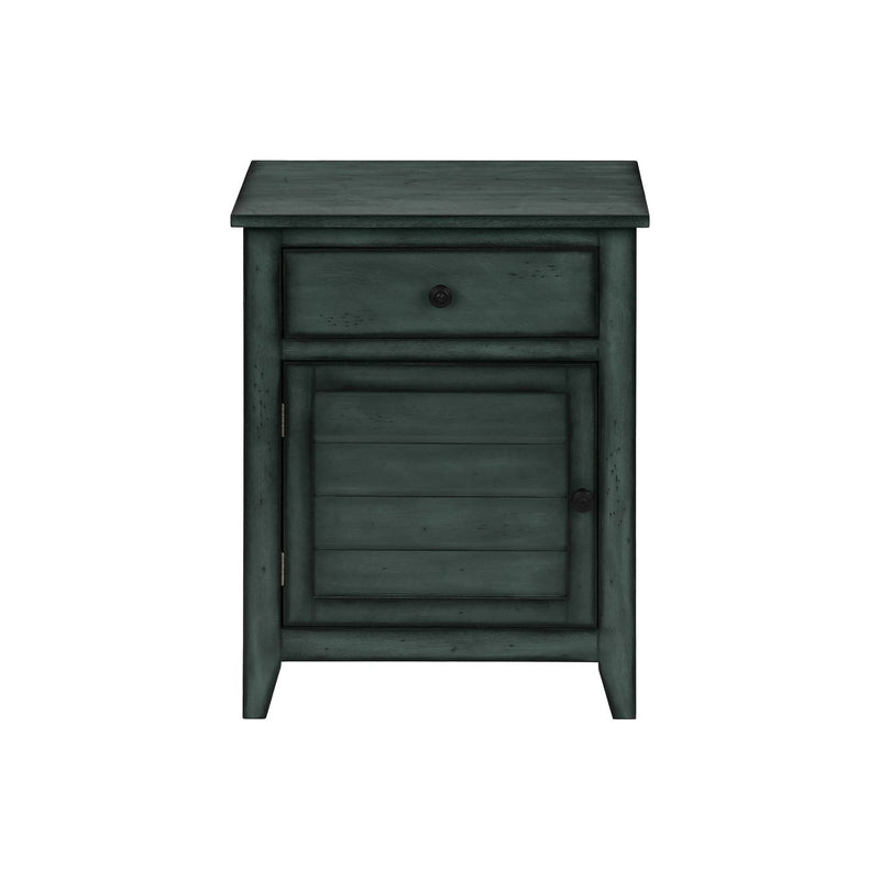 Accent Table With Storage Drawer - Blue