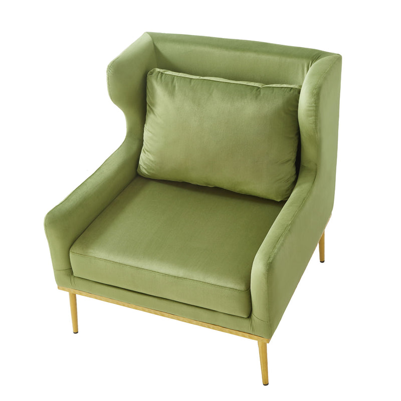 Elegant Curved Armrest Accent Armchair