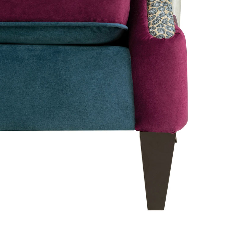 Anya - Wingback Accent Arm Chair - Blue