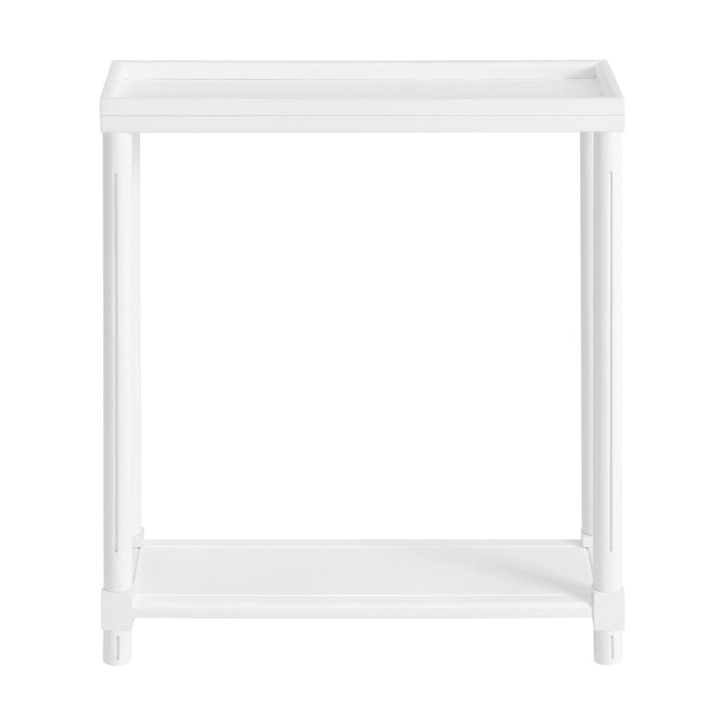 Narrow Side End Tables With Shelf (Set of 2)