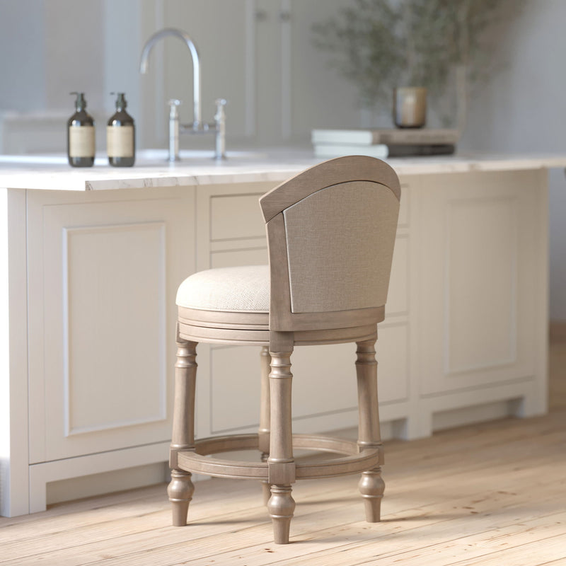 Barrel Back Stool With Swivel