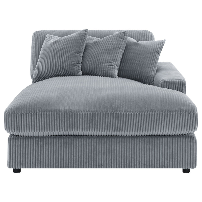 Marcus - Fog Track Arms Reversible Sectional With Pillows - Fog