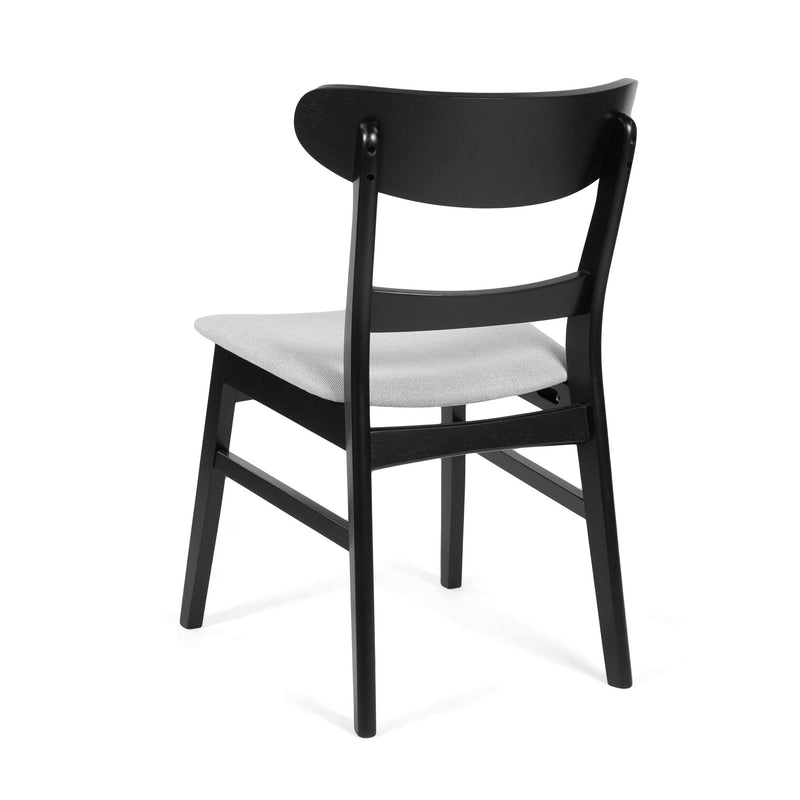 Mid Century Dining Chairs With Cushioned Seats And Wood Frame (Set of 2)