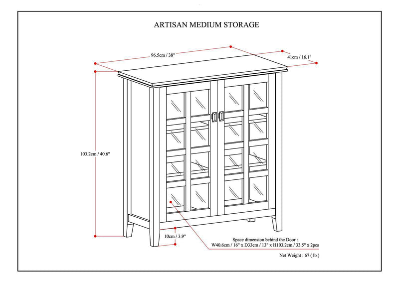Artisan - Medium Storage Cabinet - Light Brown