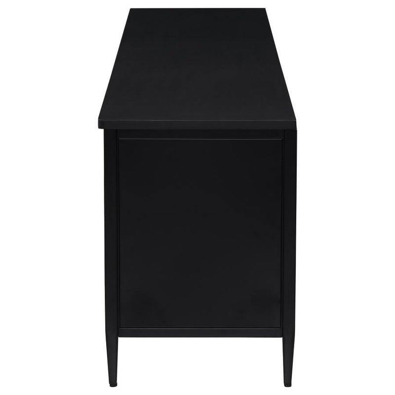Amherst - 70" 2-Door Metal TV Stand Media Console - Black