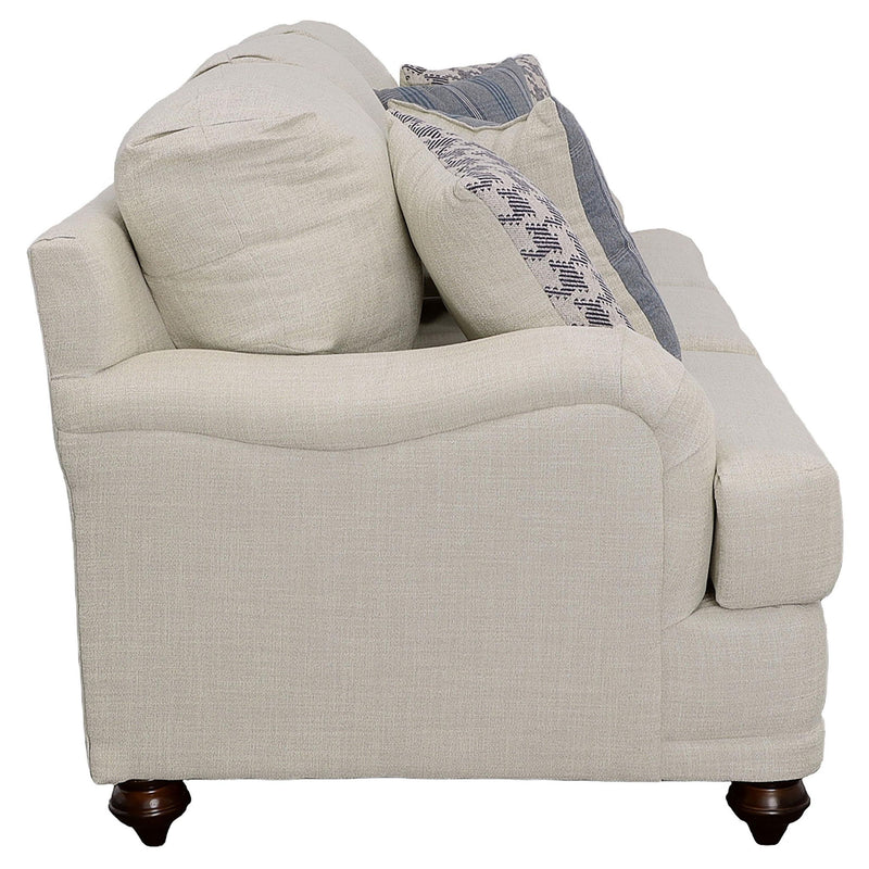 Glenn 2-piece Upholstered Sofa Set Light Grey and Blue