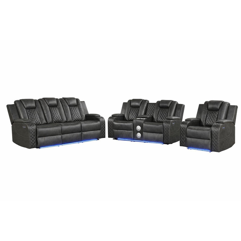 Benz - Power Recliner Set With LED Lighting And USB Charging
