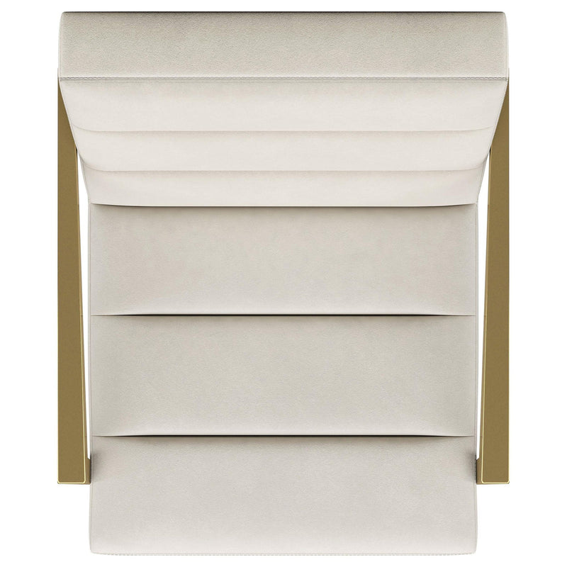 Kirra Upholstered Metal Arm Accent Chair Cream