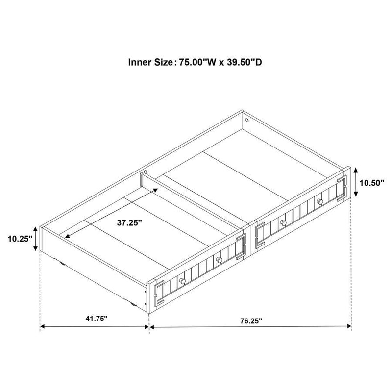 Oakdale - Wood Storage Trundle - Rustic Honey