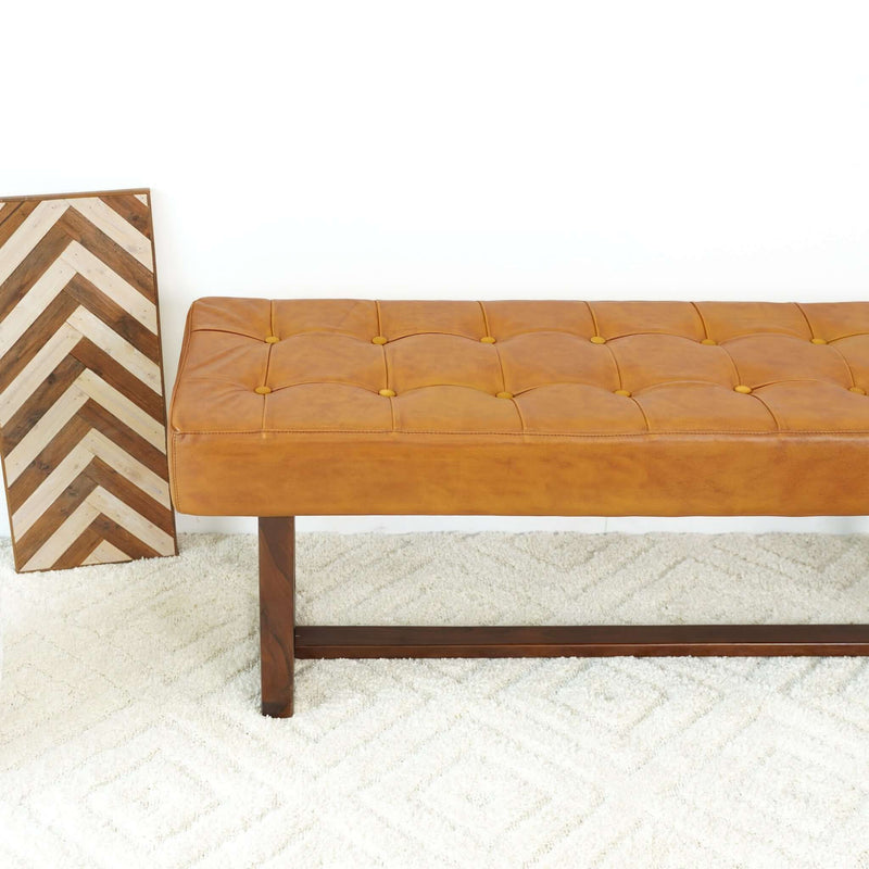 Cameron - Bench - Brown / Tan