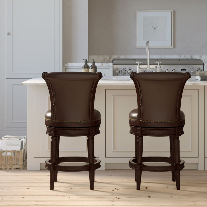 Swivel Barstool With High-Back