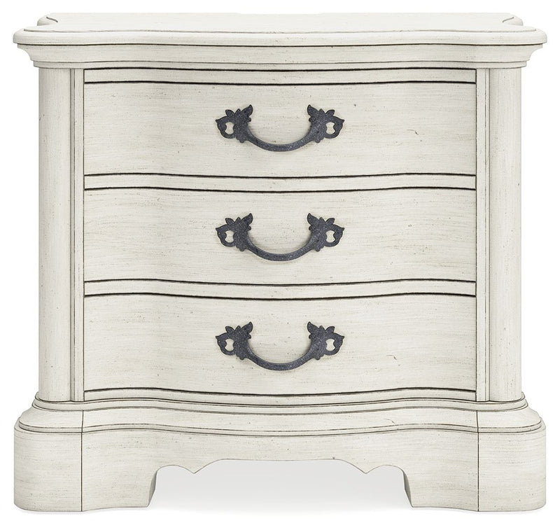 Arlendyne - Three Drawer Night Stand - Antique White