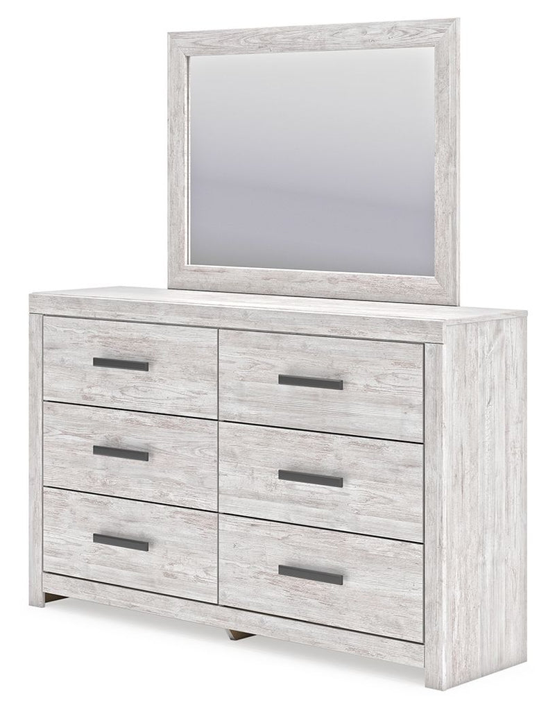 Cayboni - Dresser And Mirror - Whitewash